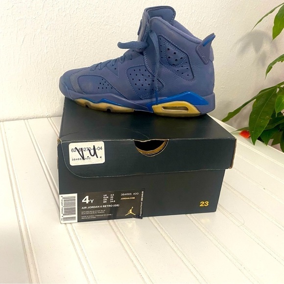AIR JORDAN 6 VI RETRO SNEAKERS DIFFUSED BLUE “JIMMY BUTLER” BOYS SIZE 4Y W/5.5 - Picture 1 of 9